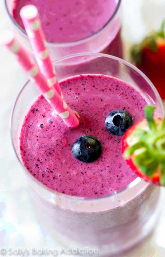 Berry Purple Power Smoothie - Smoothies Without Bananas