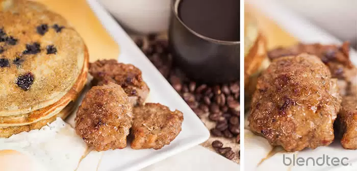 Healthier Breakfast Sausage Recipe in Your Blendtec or Vitamix by @BlenderBabes