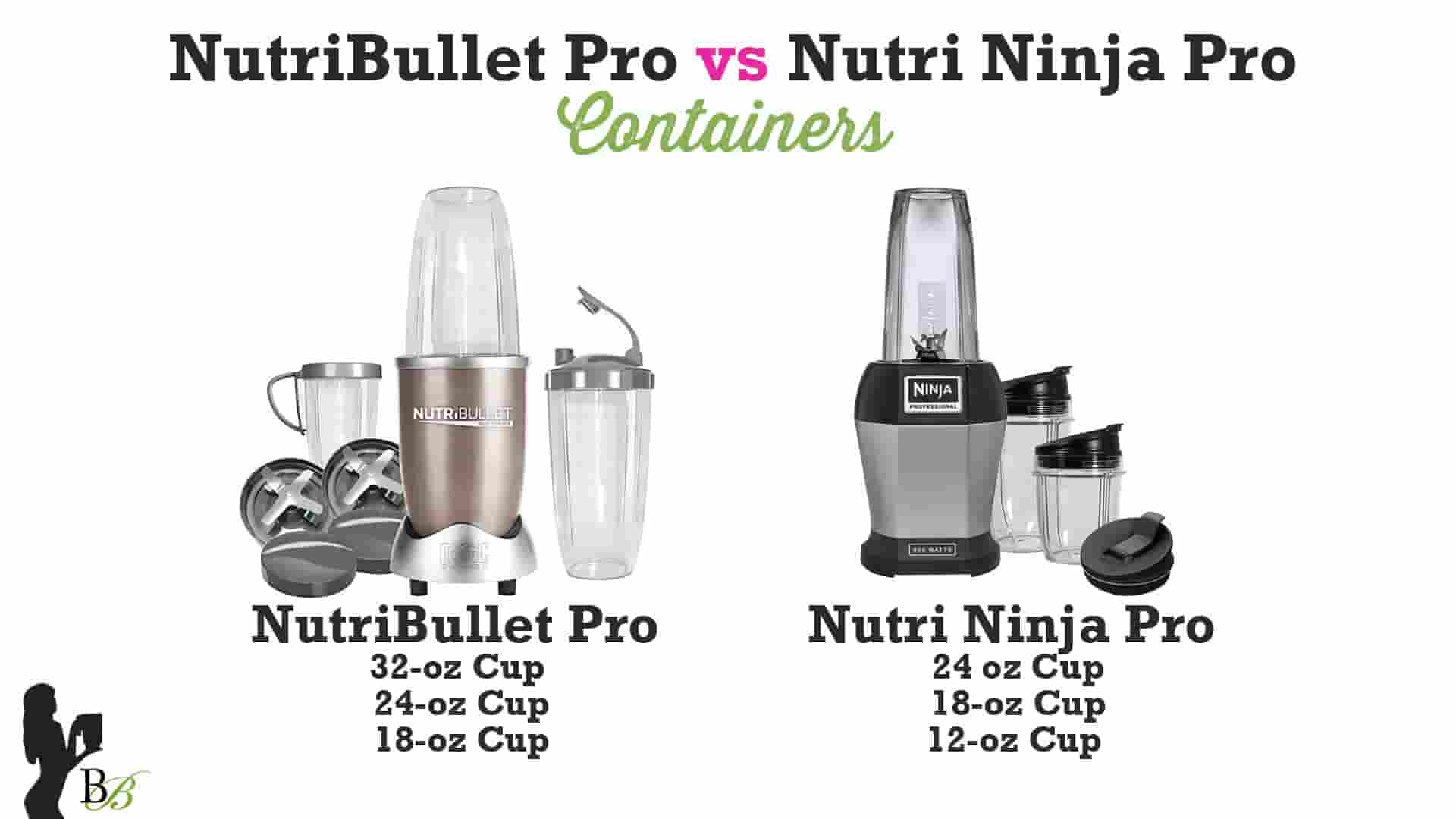 NutriBullet Pro vs Nutri Ninja Pro Container Comparison