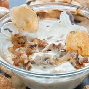 skinny caramelized onion dip