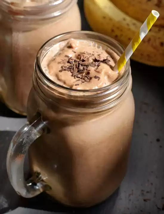 High Protein Chocolate Banana Smoothie