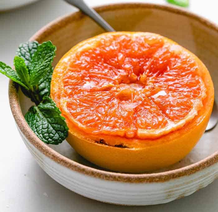 broiled grapefruit with coconut sugar