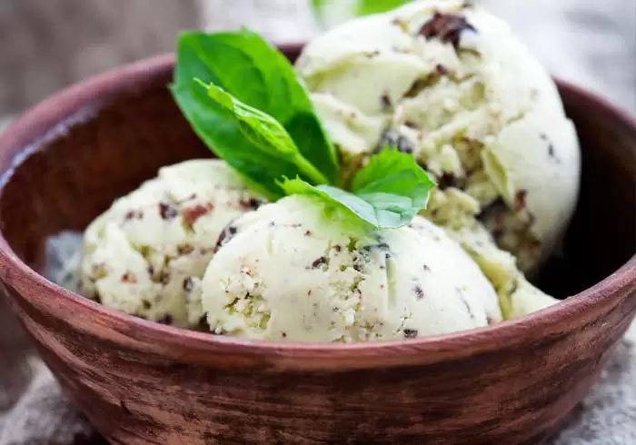 clean chocolate mint ice cream in a blendtec or vitamix blender