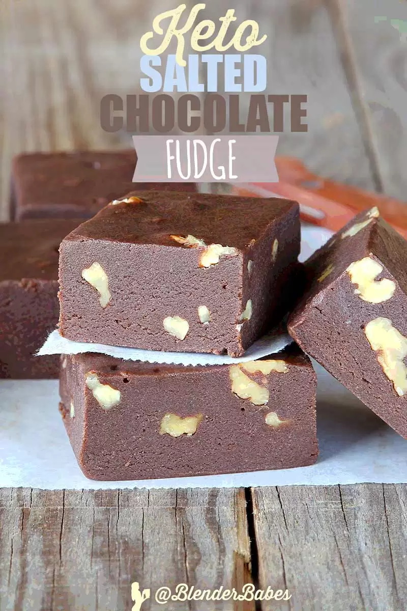 Fudge Keto Recipe Salted Chocolate from @BlenderBabes